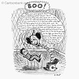 'Boo Jack-in-the-Box' Cartoon print by Roz Chast, Published in The New Yorker on 5/7/2007