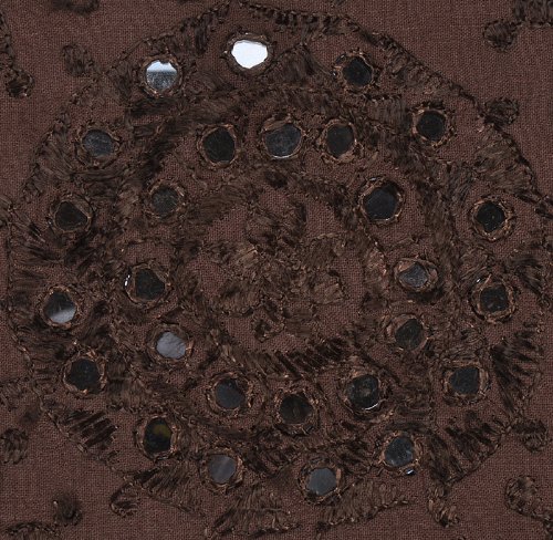 Imagen 3 de Cojín de algodón indio cubre con tamaño de trabajo de bordado y del espejo de 16 x 16 pulgadas Juego de 5 piezas