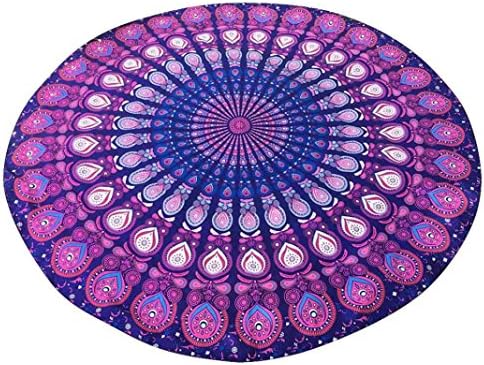 Ziopp Round Hippie Tapestry Beach Throw Roundie Mandala Towel Yoga Mat Bohemian