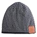 Rotibox Winter Fashional Bluetooth Beanie Hat Music Cap with Wireless Headphones Headsets Earphones Removal Speakers Mic Hands Free for Running Skiing Snowboard Skating Hiking - Gray
