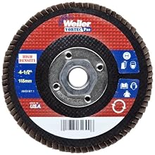 Weiler Vortec Pro Abrasive Flap Disc, Type 27, Threaded Hole, Phenolic Backing, Zirconia Alumina, 4-1/2" Dia., 40 Grit (Pack of 1)