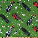 61kG6Ac5BXL. SL160  44 Wide Sports Collection Golf Equipment Green Fabric By The Yard