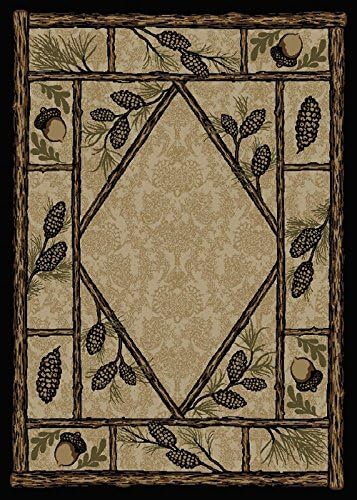 Mayberry Southwestern/Lodge Rectangle Area Rug 4'x6' Multi Color-Beige American Destination Collection