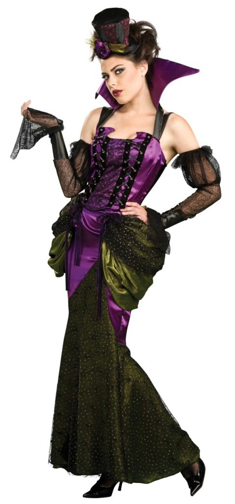 Adult Steampunk Victorian Gothic Mistress Vampiress Dress Costume