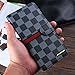 RAYTOP Luxury Brand Designer Black and Brown Checks Leather Cases for Apple iPhone 6 6s Flip Covers 4.7 Inches Regular Small Size Plaid Checkered Men Women Card Holder Classic Classy High Quality