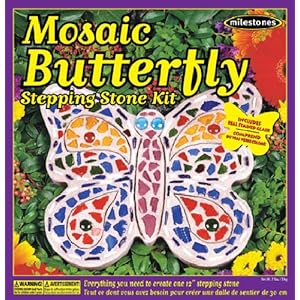 Midwest Products Mosaic Butterfly Stepping Stone Kit Midwest Products Mosaic Butterfly Stepping Stone Kit
