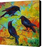 Roundtable Discussion - Crows Canvas Print - Canvas Art