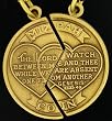 Mizpah Charm Breakable 14k Gold Tone 26mm Two Steel Chain