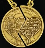 Mizpah Charm Breakable 14k Gold Tone 26mm Two Steel Chain