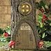 Garden Gnome Home Door in a Tree Art Pieces Outdoor Yard Decor