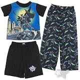Batman the Dark Knight Black Three Piece Pajamas for Boys