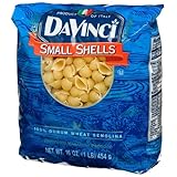 DaVinci Pasta Short Cuts, Small Shells, 16 Ounce Bags (Pack of 12)