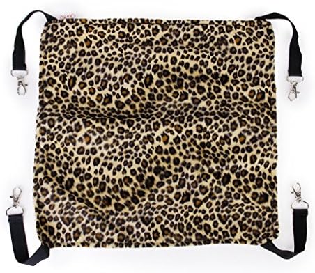 JinPet House Cat Cage Hanging Bed Mat Hammock Leopard Large