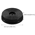 GIRSZL circular replacement charcoal ventilation filter 2-piece set for Tieasy range hood GD17 TD17