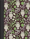 Studio Oh! College-Ruled Hardcover Composition Book, Owls