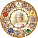 Caverswall Queen Elizabeth II Diamond Jubilee Plate 8"