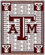 Texas A&M Univ Go Aggies - 69 x 48 Blanket/Throw - Texas A&M Aggies