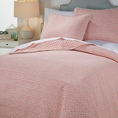 India Hicks Coast to Coast Reversible 3-piece Quilt Set ~ Coral (King)