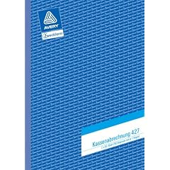 Avery Zweckform Kassenabrechnung, 1. und 2. Blatt bedruckt, mit Mehrwertsteuer-Spalte f�r Einnahmen und Ausgaben, DIN A4, 2x50 Blatt