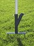 "THE ORIGINAL UMBRELLA STAND" - USE ANYWHERE, SAND/GRASS/SOIL-STEEL COLOR BLUE WITH THUMBSCREWS