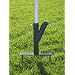 "THE ORIGINAL UMBRELLA STAND" - USE ANYWHERE, SAND/GRASS/SOIL-STEEL COLOR BLUE WITH THUMBSCREWS