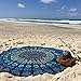KeyZone 1PC Comfortable Outdoor Travel Beach Mats And Beach Towel Beach Party Round Roundie Beach Cover Scarf Blue