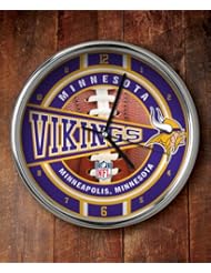 Sports: Minnesota Vikings Chrome Clock - The Memory Company