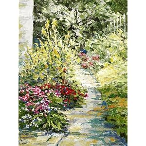 Garden Path. Fine Art. Signed and Numbered Limited Edition Giclee Print by Jan Lower. 23 x...