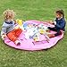 Homecube Large 59 Inches Diameter Baby Kids Play Floor Mat Toy Storage Bag Organizer Pink