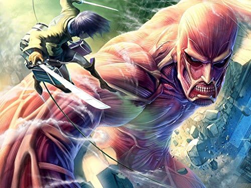 Kumax Attack On Titan Japan Anime Fabric Canvas Cloth Poster Print For Bar Office Room Wall Print Decor (8.26x11.69inch 12x15.98inch 14x17.99inch )