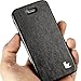 iPhone SE Case, Jisoncase iPhone SE 5S 5 Leather Case Cover Book Folio Style Magnetic Flip Case for Apple iPhone SE/iPhone 5S 5- Black (JS-ISE-01M10)