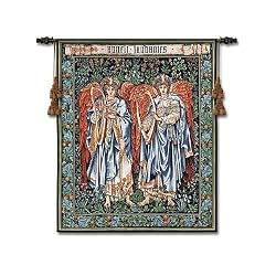 Angels Tapestry Wallhanging Comes With Wall Hanging Rod and Tassels