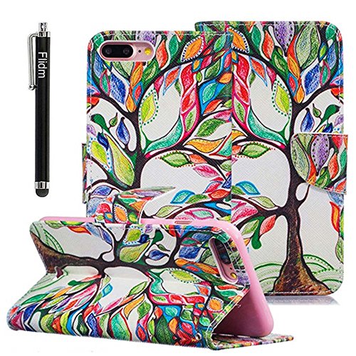 iPhone 7 Plus Cases,7 Plus Case Wallet,Flidm iPhone 7 Plus PU Leather Wallet Case Protective Flip Stand Cover for iPhone 7 Plus#001