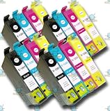 16 Chipped Compatible Epson T1291, T1292, T1293 & T1294 (T1295 or 'APPLE' Multi-pack) Ink Cartridges for the Epson Stylus SX525WD from 'The Ink Squid' - 4 x T1291 - Black; 4 x T1292 - Cyan (Blue); 4 x T1293 - Magenta (Red); 4 x T1294 - Yellow. The Latest Chips, Fully Compatible With the Epson Stylus Office B42WD BX305F BX305FW BX320FW BX525WD & BX625WD and the Epson Stylus SX420W SX425W SX525WD & SX620FW Printer models and the Maximum ml Capacity of any Compatible Ink Cartridge.