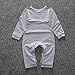Lovely Newborn Kids Baby Boy Girl Infant Tiger Print Jumpsuit Rompers (Size:9M, Gray)