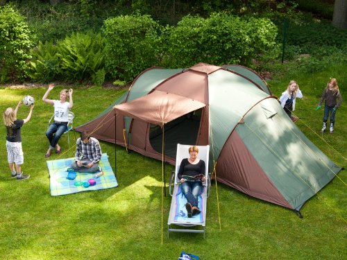 Skandika Daytona Deluxe XXL Tente de camping familiale 9 personnes 570 x 390 cm