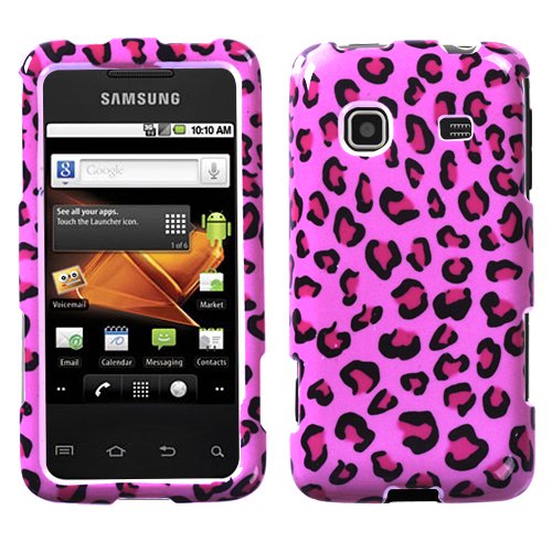 Design Hard Protector Skin Cover Cell Phone Case for Samsung Galaxy Prevail M820 Boost Mobile – Pink Leopard