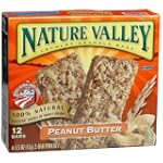 Nature Valley Crunchy Granola Bars, Peanut Butter, 12-Count Boxes (Pack of 6)
