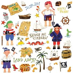 RoomMates RMK1195SCS Treasure Hunt Peel & Stick Wall Decals
