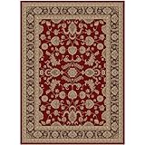 Tayse Empire Collection Indoor Rugs - 2610 Red, Size/Style: 5'3