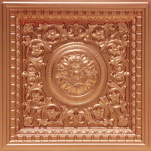 Suspended Ceiling, Decorative #215 Copper Plastic Ceiling Tile Glue & Grid 24