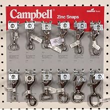 Campbell 0720055 121 Piece 12" x 12" Zinc Snaps Display Assortment
