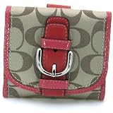 Coach Soho Signature French Purse (Pink Leather Trim) 42057 ~ Coach