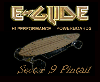 E-Glide Sector 9 Electric Powerboard / EGlide Skateboard ( Pintail Bamboo )