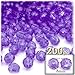 The Crafts Outlet 200pc Faceted Plastic Transparent Beads Round 8mm Dark Purple Beads