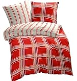 Produkt-Bild: CASA D'OR 4006712064589 135/200 + 80/80 rubin Biber-Bettw&auml;sche "Luke 2", 100 % Baumwolle