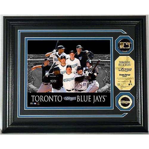 Highland Mint Toronto Blue Jays Team Force Photo Mint w/ 2 24KTGold coins