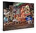 Large Canvas Print Wall Art – MUSICAL BROADWAY – 40x30 Inch New York Cityscape Canvas Picture Stretched On A Wooden Frame – Giclee Canvas Printing – Hanging Wall Deco Picture / e6121