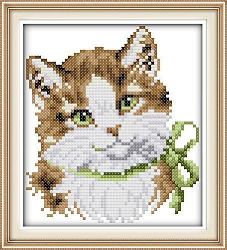 Beverly Adorable Kitty Stamped Cross Stitch Kit