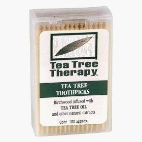 Birchwood Toothpicks with Tea Tree Oil 100 ct